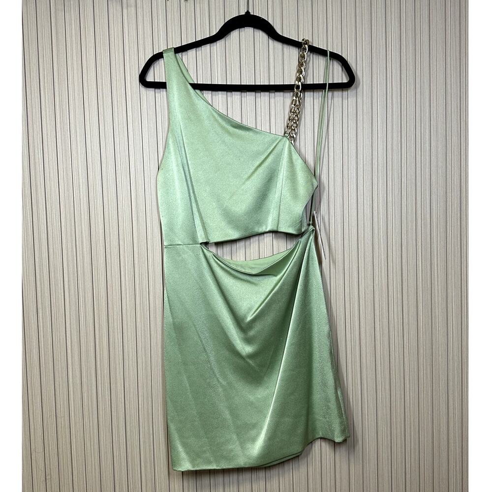 Alice + Olivia Karoline Cutout Mini Dress in Seafoam Size 10